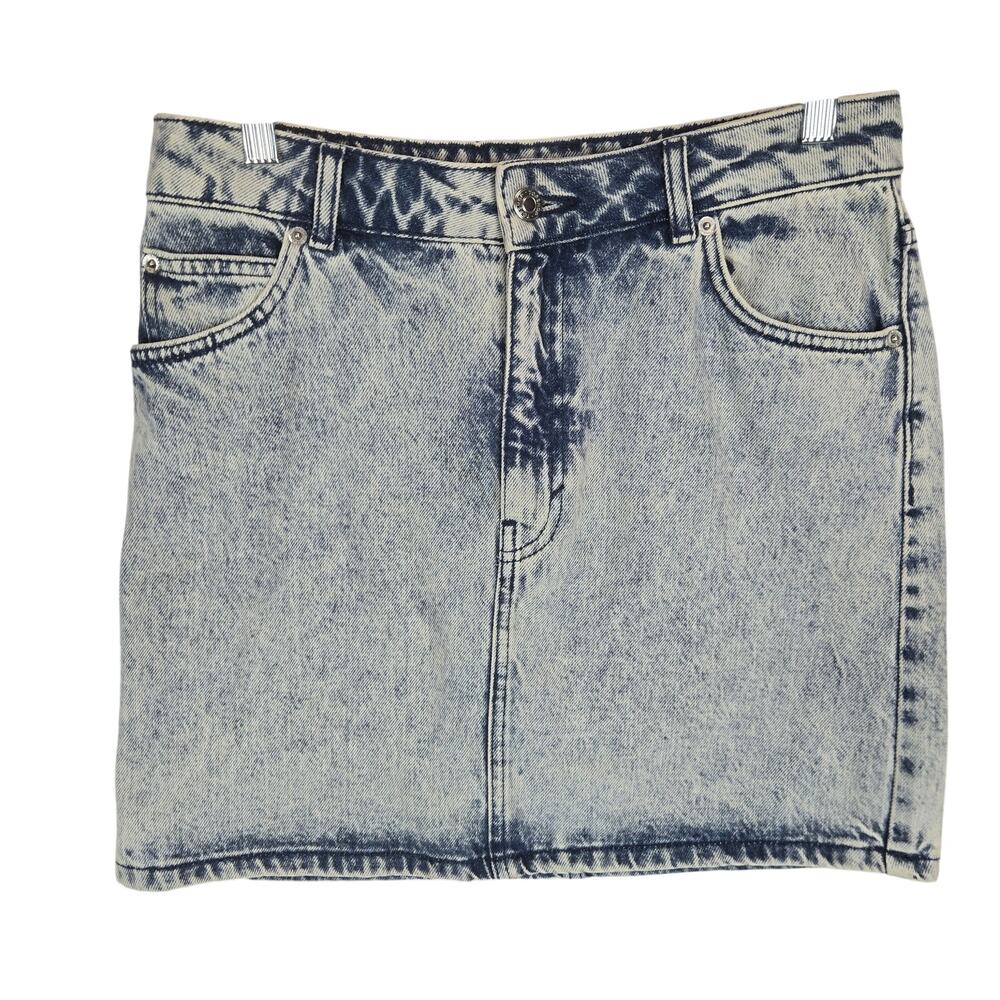 Denim Mini Jean Skirt Size 6 Light Wash Fade Western Cowgirl Music Festival Fun